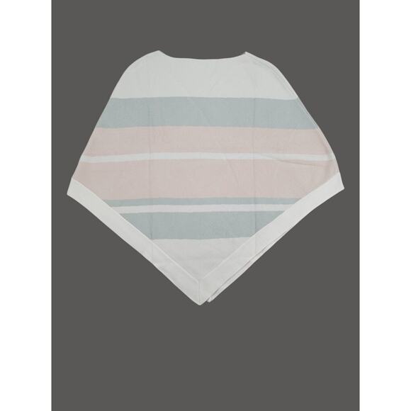 Barefoot Dreams Ocean Breeze Poncho OS Multi Stripe Pink CozyChic Ultra Lite NEW - Picture 6 of 9